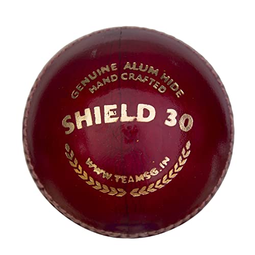 Image 1 of Default Title for the product SG Shield 30 Four-Piece Water Proof Cricket Leather Ball (RED)