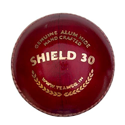 Image 1 of Default Title for the product SG Shield 30 Four-Piece Water Proof Cricket Leather Ball (RED)