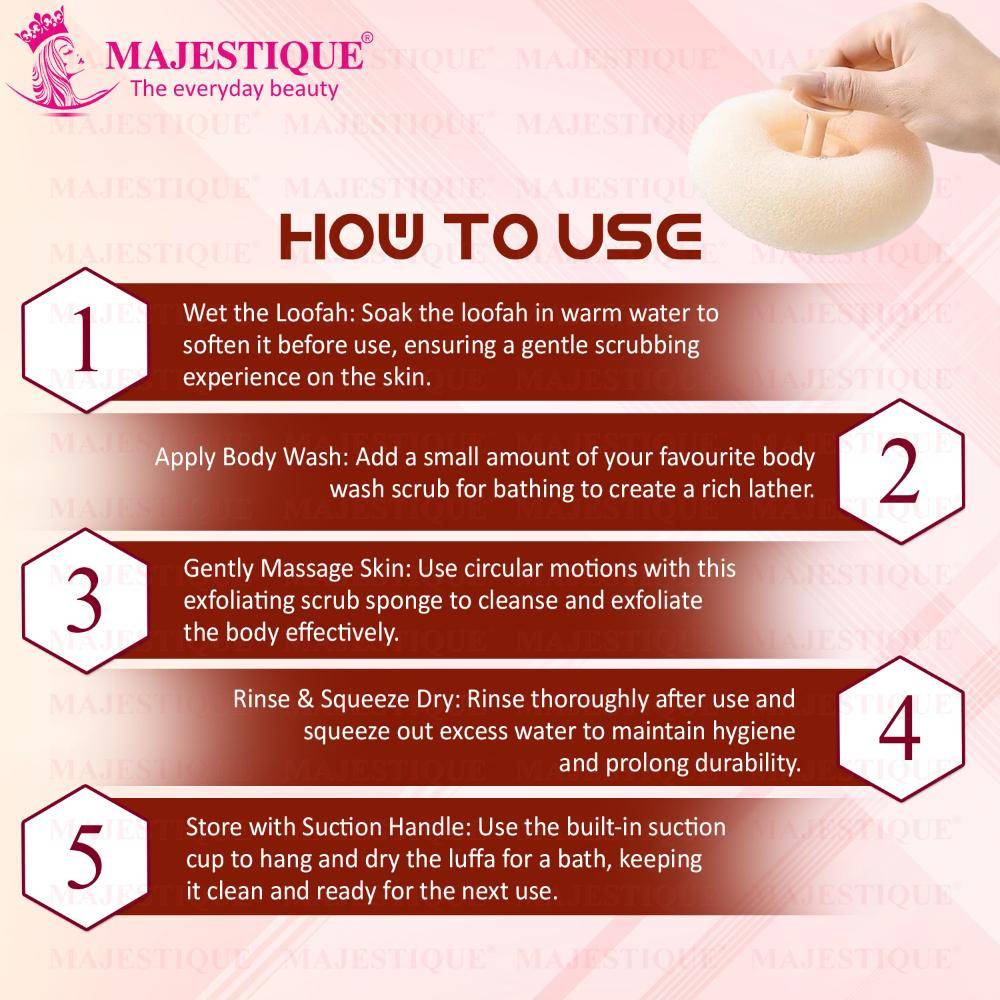 Image 5 of Majestique Ball Loofah With Suction Handle