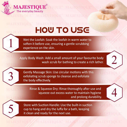 Image 5 of Majestique Ball Loofah With Suction Handle