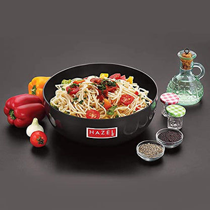 Image 1 of Hard Anodised (Non Induction) / 2500 ML for the product HAZEL Hard Anodized Kadhai Without Handle 2500 ml