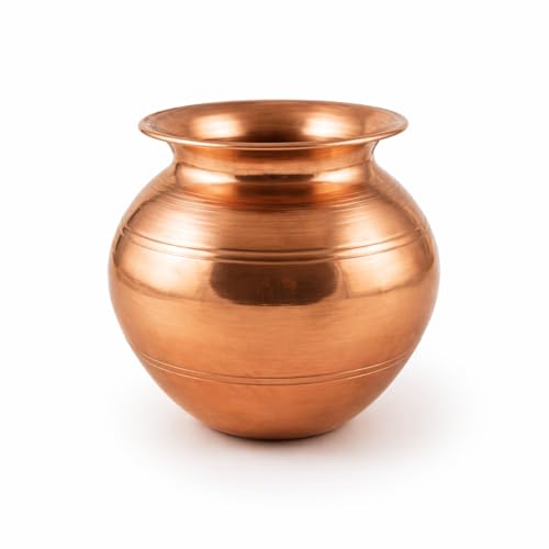 Image 3 of Large for the product SF STEEL FACTORY Pure Copper Lota for Drinking Water Ayurvedic Tamra Jal Vessel Copper Kalash for Pooja & Health