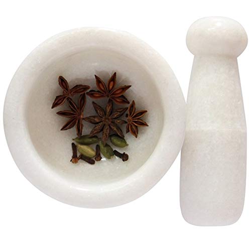 Image 9 of JAIPUR ACE Natural Marble Mortar and Pestle Set