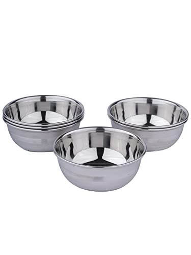 Image 3 of neelam Stainless Steel 6, 22 Gauge Diamond Prem 250 ml Vati Set of 4