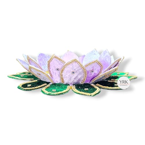 Image 4 of YRK Lotus Stand 15 Inch | Violet | Lotus Base | Varalakshmi Idol for Pooja | Varalakshmi Stand | Varalakshmi Ammavari Idol | Varalakshmi Amman | Varamahalakshmi