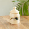 Image 1 of Default Title for the product ExclusiveLane Elephant Motif Ceramic Pickle Jar with Lid 540 ml