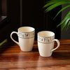 Image 1 of Default Title for the product ExclusiveLane Warli Village Tales Handcrafted Ceramic Coffee Mug Set of 2 300 ml