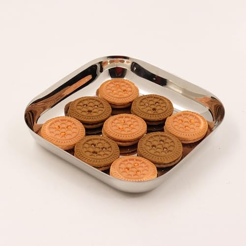 Image 2 of Large-1 for the product Spillbox Stainless Steel Halwa Plates