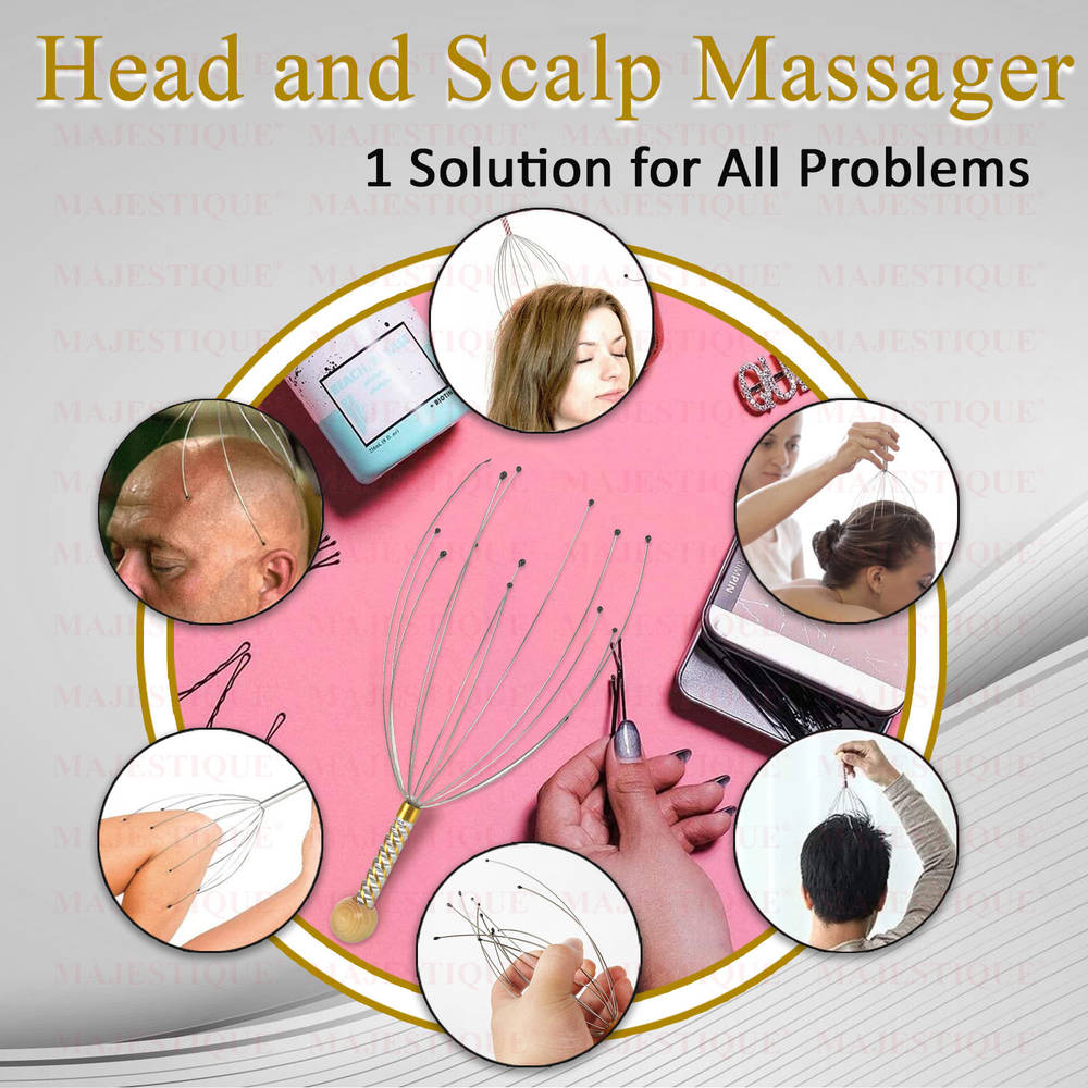 Image 7 of Majestique Scalp Massager for Handheld Head Massage Tingle - Stress Relief - Color May Vary