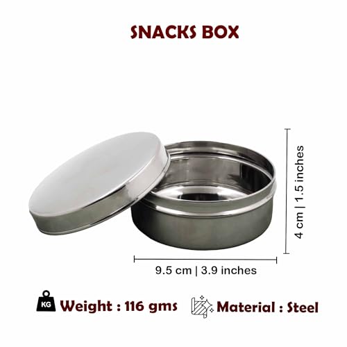 Image 4 of Spillbox Stainless Steel Snack Box 115g