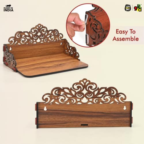 Image 7 of Gift Kya De Wooden Pooja Mandir 12x9x6 Inch