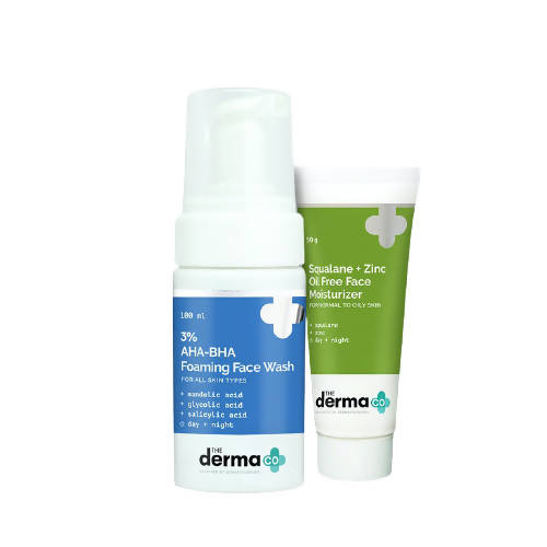 Image 1 of Combo Pack for the product The Derma Co Acne-Fighting Cleanse & Hydrate Combo