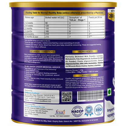 Image 3 of Wellknown Healthcare Totlac Plus Baby Milk Powder Stage 1, Upto 6 Months