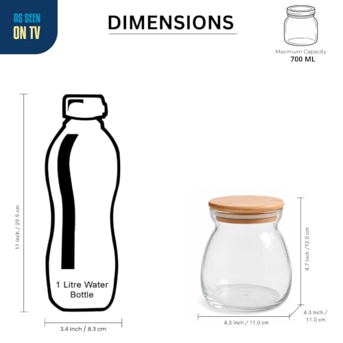 Image 7 of ExclusiveLane Basics Crystal Elegance Airtight Glass Container 700 ml
