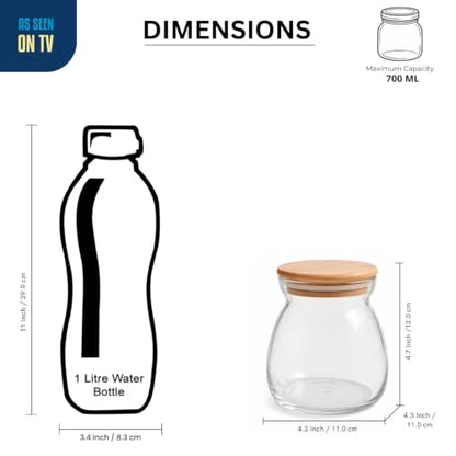 Image 7 of ExclusiveLane Basics Crystal Elegance Airtight Glass Container 700 ml