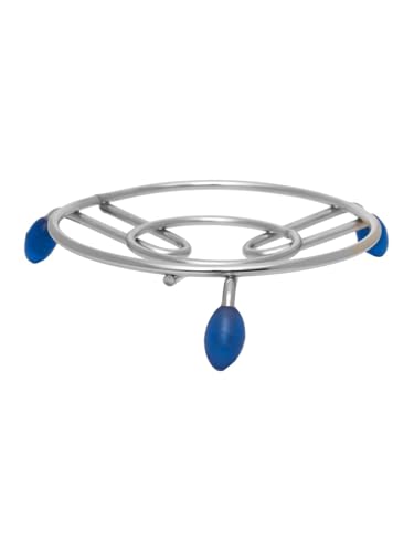 Image 4 of HAZEL Trivet Stainless Steel Hot Pot Stand with Silicone Grip 17.5 cm