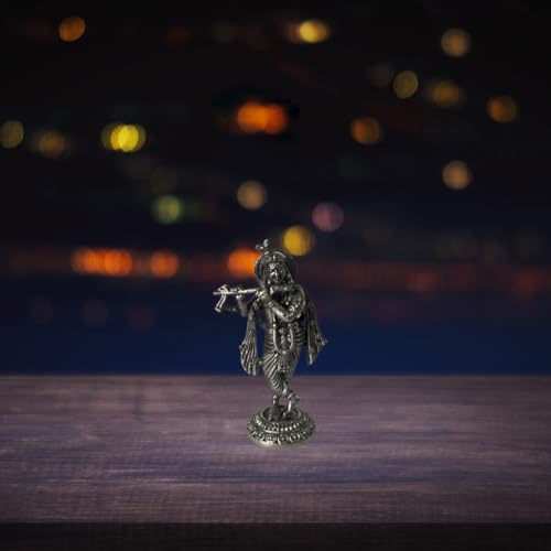 Image 3 of Dista Silvers Krishna Antique Idol 8.36g