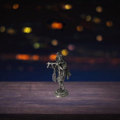 Image 3 of Dista Silvers Krishna Antique Idol 8.36g