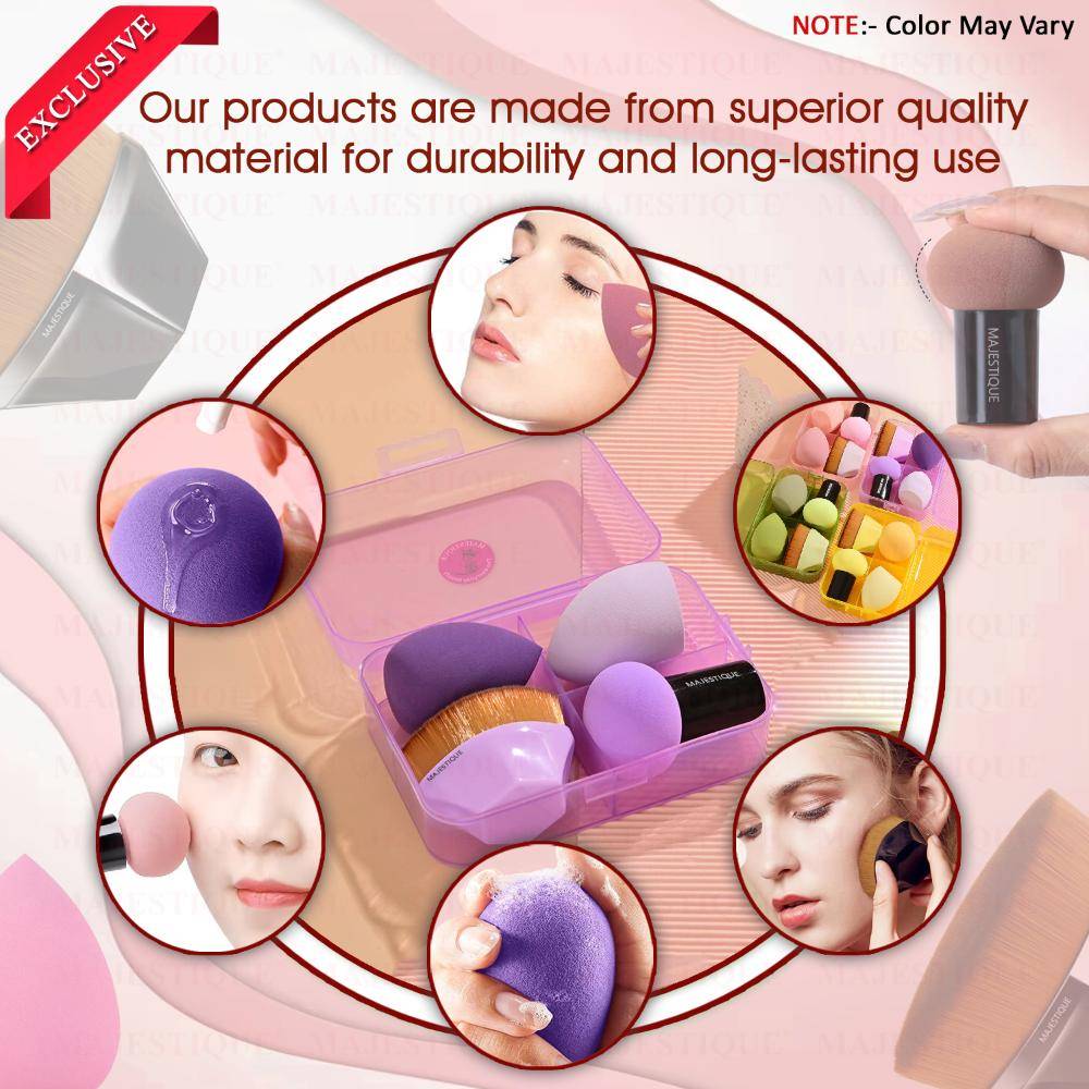 Image 7 of Majestique Foundation Tools Set, Makeup Sponge & Beauty Blender Set