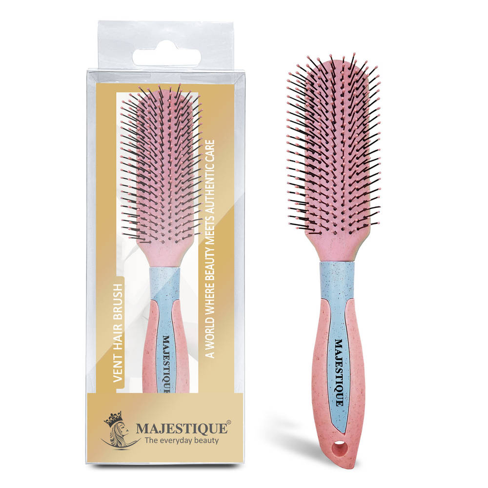 Image 1 of 1 pc for the product Majestique Flat Hair Brush - All-Purpose Brush for Short Thick Tangles Hair