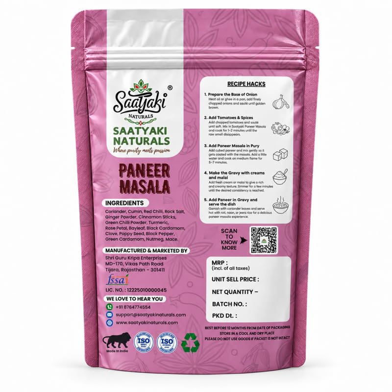 Image 5 of SAATYAKI NATURALS Dilli Paneer Masala