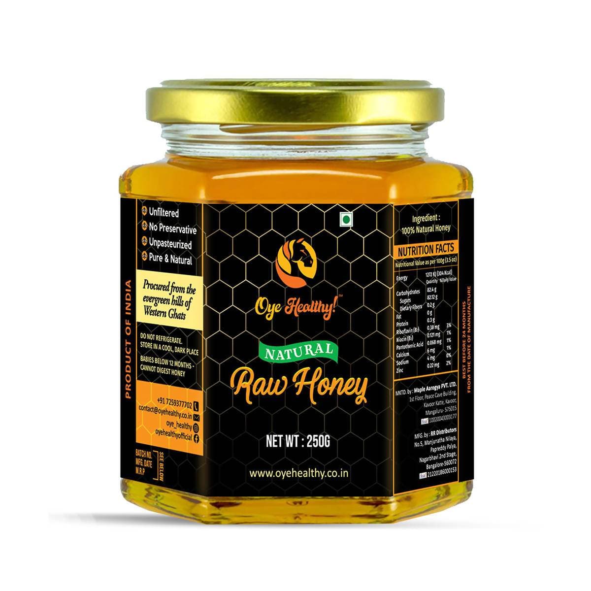 Image 4 of Oye Healthy Natural Raw Honey - Combo Pack of 2 (500gm+250gm)