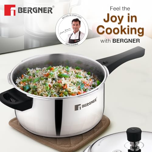 Image 3 of BERGNER Sorrento Stainless Steel Pressure Cooker 5 Litres