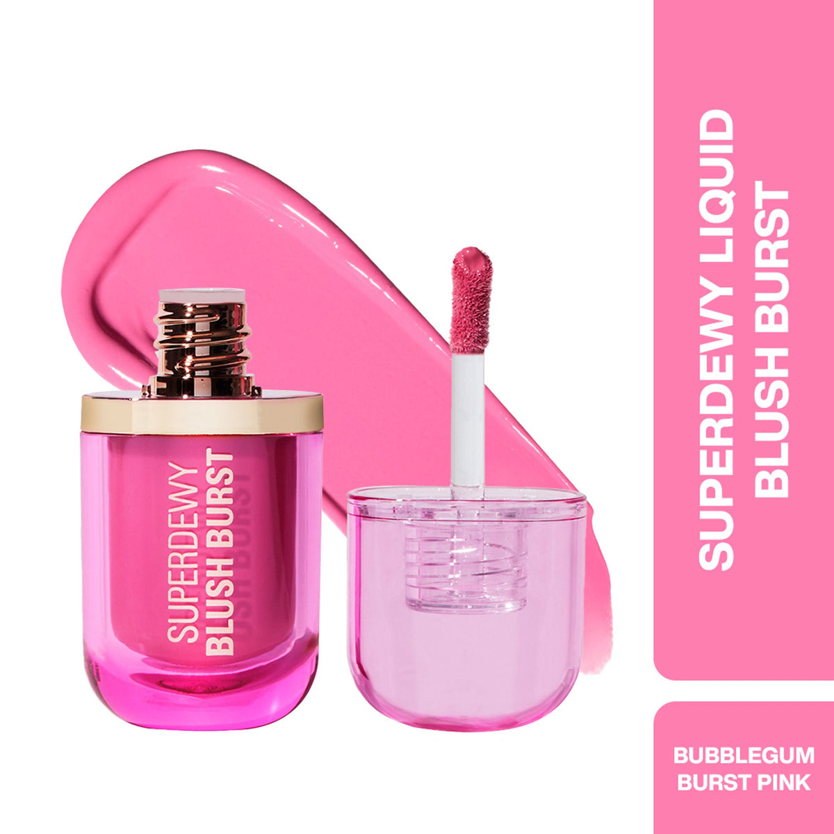 Image 1 of 4.2 ml for the product Makeup Revolution Superdewy Liquid Blush Burst - Bubblegum Burst Pink