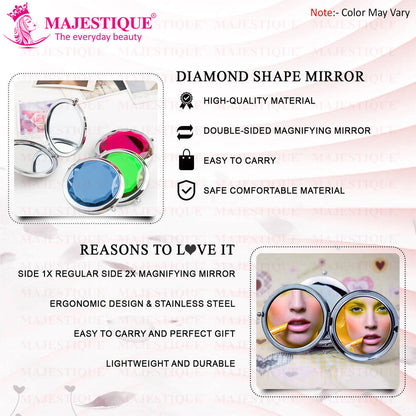 Image 7 of Majestique Crystal Edge Beauty Folding Mirror With Magnification