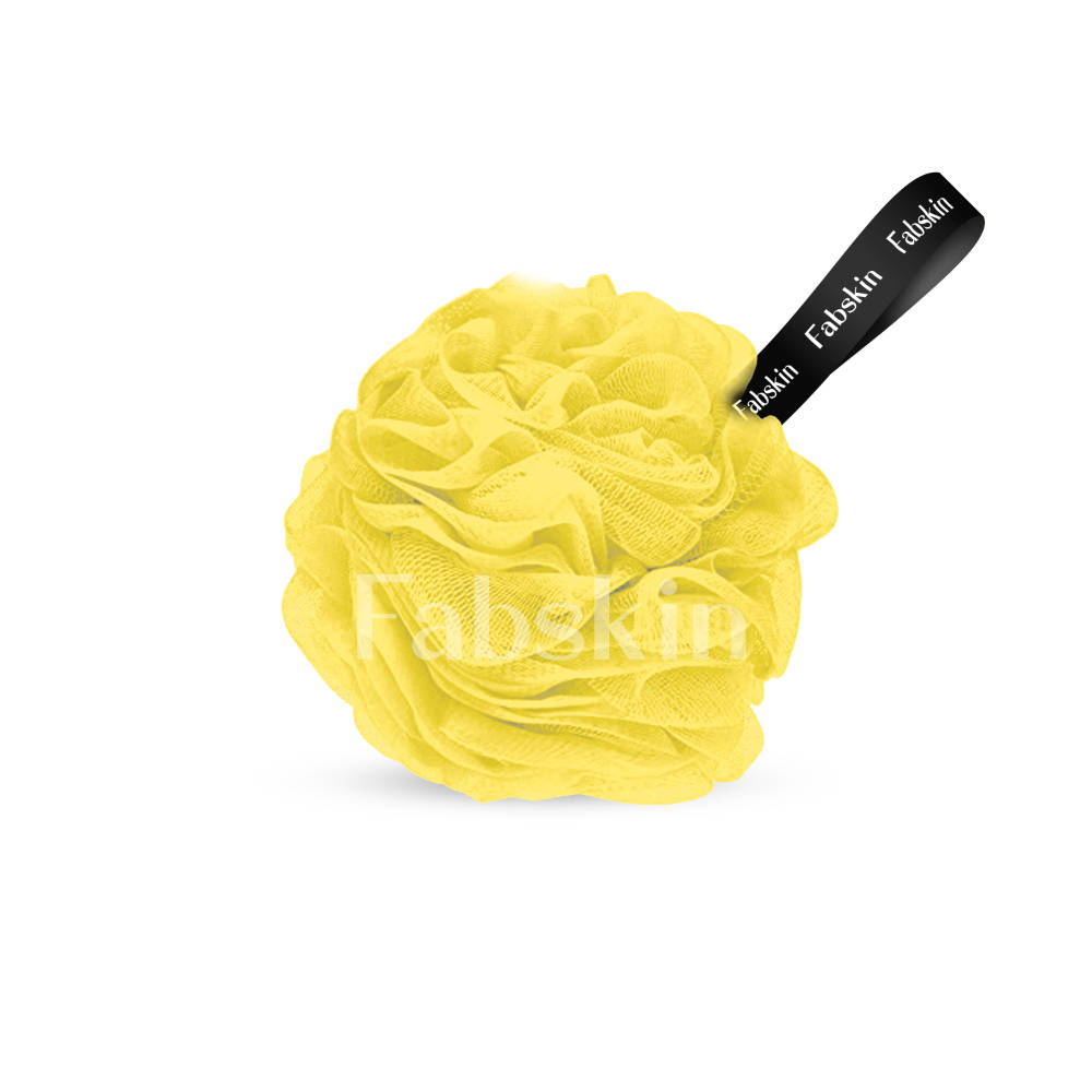 Image 2 of Fabskin Luxury Bathing Round Loofah Bath Sponge - Yellow