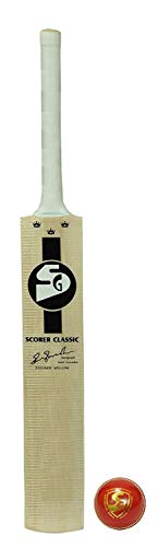 Image 5 of SG Scorer Classic Kashmir Willow Cricket Bat (Size: Short Handle,Leather Ball)