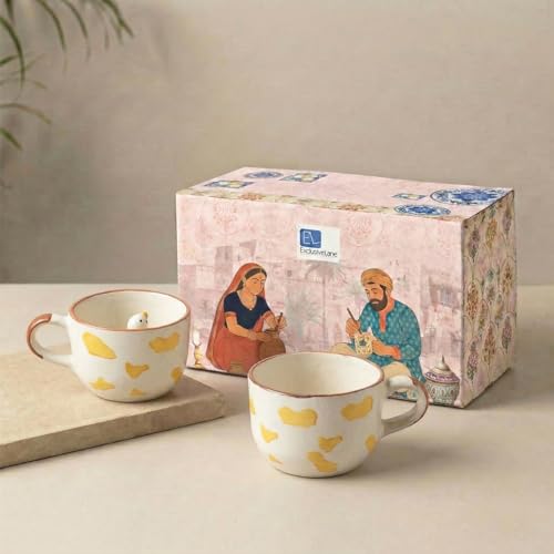 Image 1 of Default Title for the product ExclusiveLane Peek-A-Boo 3D Animal Ceramic Coffee Mugs Set of 2 200 ml