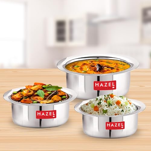 Image 3 of HAZEL Stainless Steel Tope Set of 3