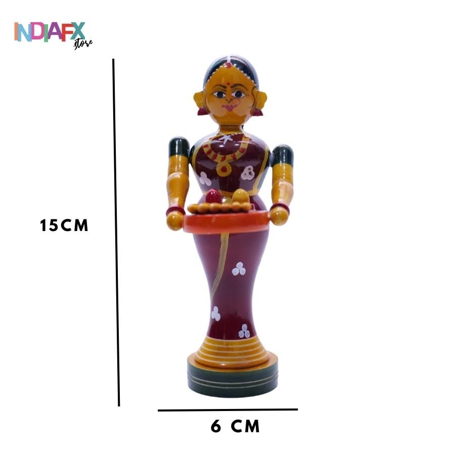 Image 6 of Handcrafted Etikoppaka Welcome Ladies Idol