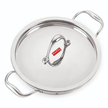 Image 7 of Triply Kadhai and Steel Lid / 1500 ml for the product HAZEL Triply Stainless Steel Kadhai