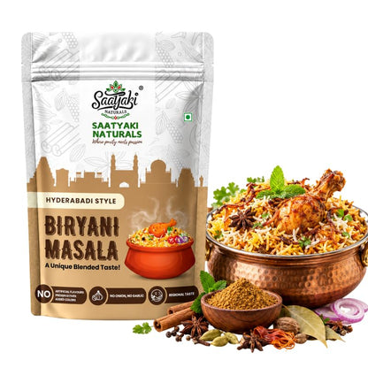 Image 3 of 200 g (Pack of 1) for the product SAATYAKI NATURALS Hyderabadi Biryani Masala
