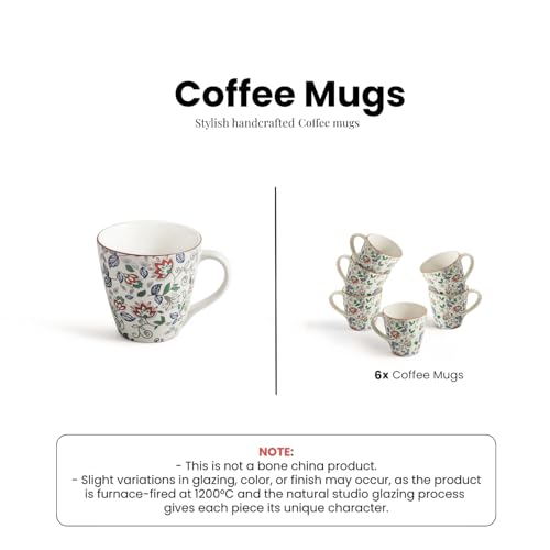 Image 5 of ExclusiveLane Spring Garden Handcrafted Ceramic Coffee Mug Set of 6 330 ML