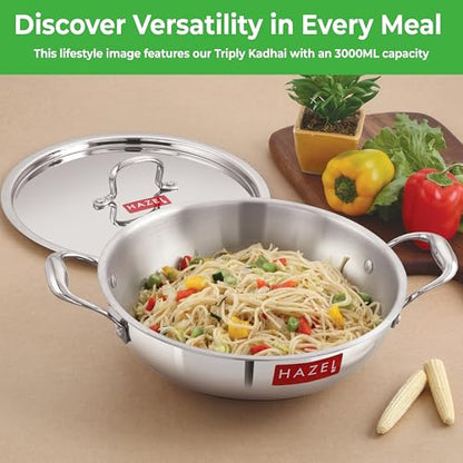 Image 23 of HAZEL Triply Stainless Steel Kadhai