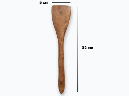 Image 4 of Vesta Homes Neem Wood Spoon, Compact Flip, Spatula/Ladle Set of 3