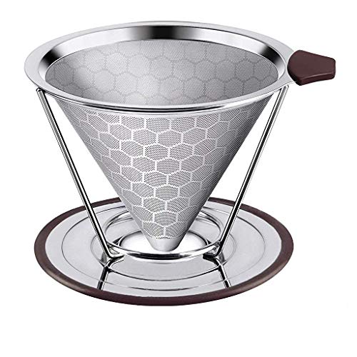 Image 1 of 1 for the product HASTHIP Pour Over Coffee Dripper 800 Mesh Stainless Steel Handle V60