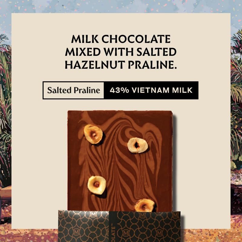 Image 3 of Manam Chocolate Signature Inclusion Tablet - Salted Praline, 43% Vietnam Milk - 80g