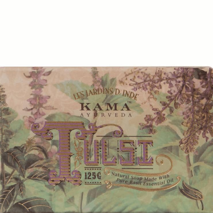Image 1 of 125 gm for the product Kama Ayurveda Natural Tulsi Soap 125gm