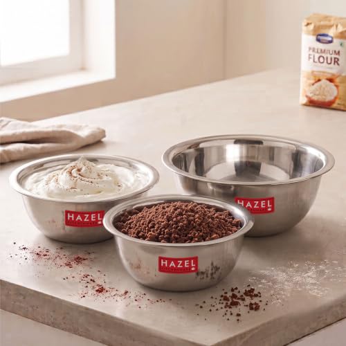 Image 28 of 3 / 3300 , 4100 , 4800 ML for the product HAZEL Stainless Steel Mixing Bowl