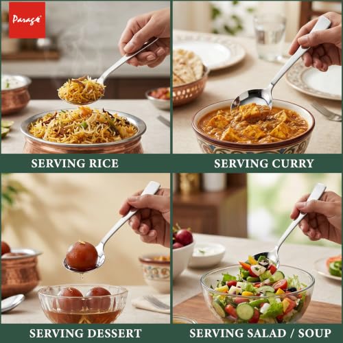 Image 6 of Parage 4 Pieces Stainless Steel Serving Spoon Set 21 cm
