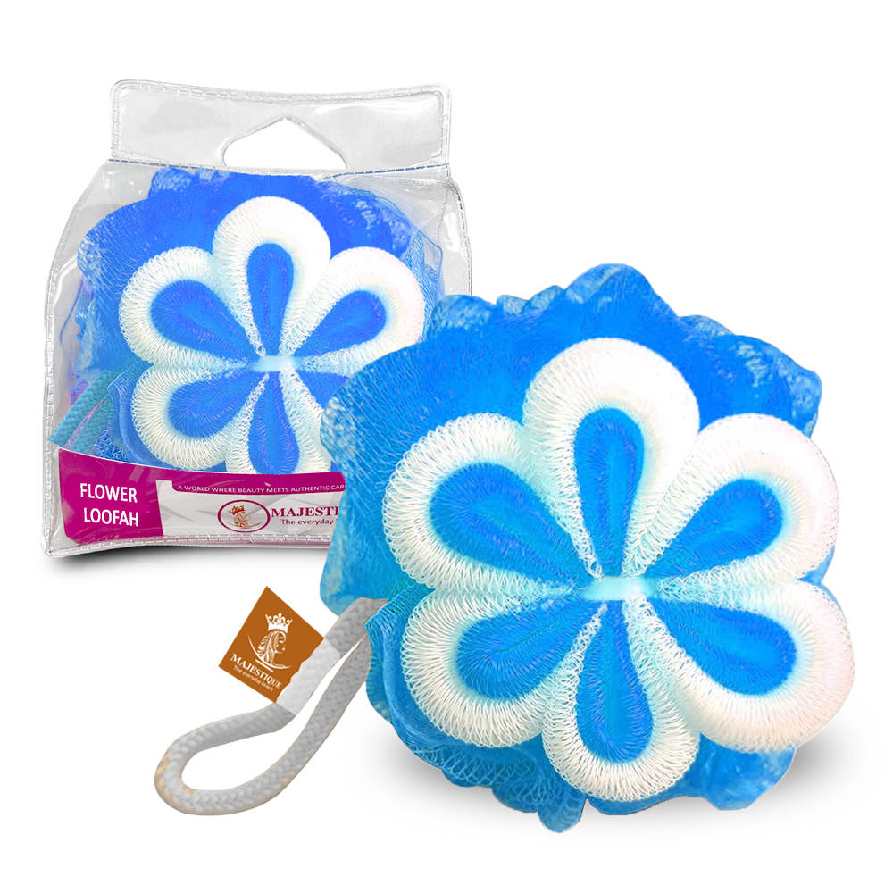 Image 1 of 1 pc for the product Majestique Cleanse Flower Loofah Mesh Bath (Color May Vary)