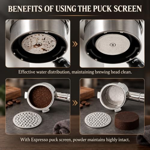 Image 4 of Supvox 51mm Puck Screen 0.8mm Slim 304 Stainless Steel Espresso Mesh