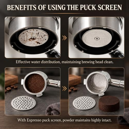 Image 4 of Supvox 51mm Puck Screen 0.8mm Slim 304 Stainless Steel Espresso Mesh