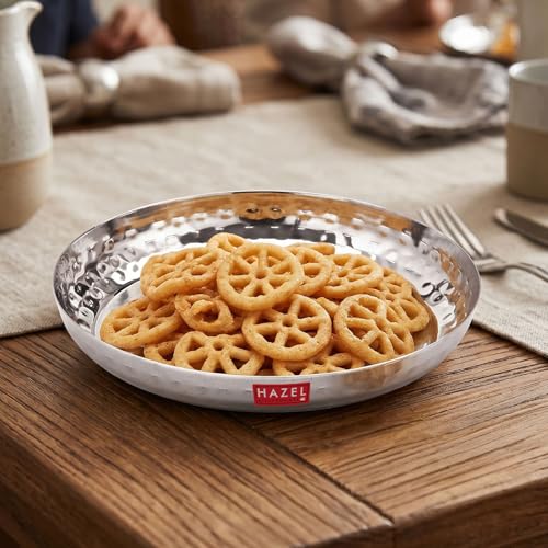 Image 6 of HAZEL Stainless Steel Snack Plate 15.5 cm