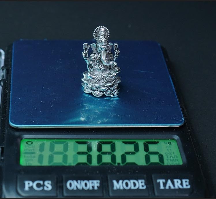 Image 4 of Dista Silvers Antique Lotus Ganesh 38.26g