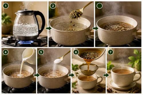 Image 3 of FudVeda Premium Natural Loose Leaf Tea | Authentic Tea Blend | Rich Aroma & Smooth Taste | Hygienically Packed | Daily Refreshment (D'tox Chai, Pack of 1)